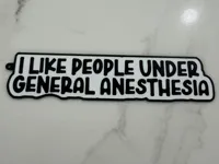 General Anesthesia Keychain