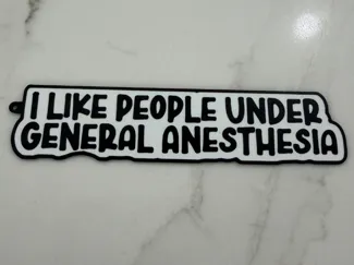 General Anesthesia Keychain