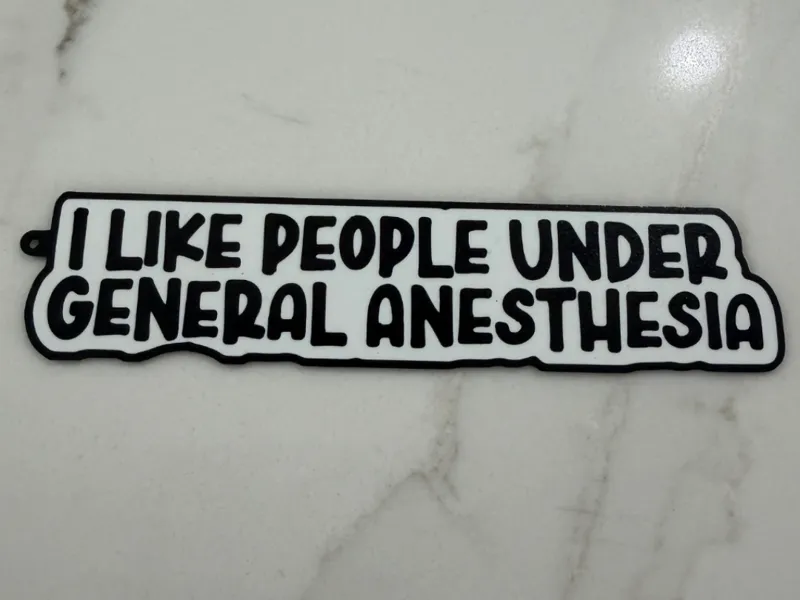 General Anesthesia Keychain