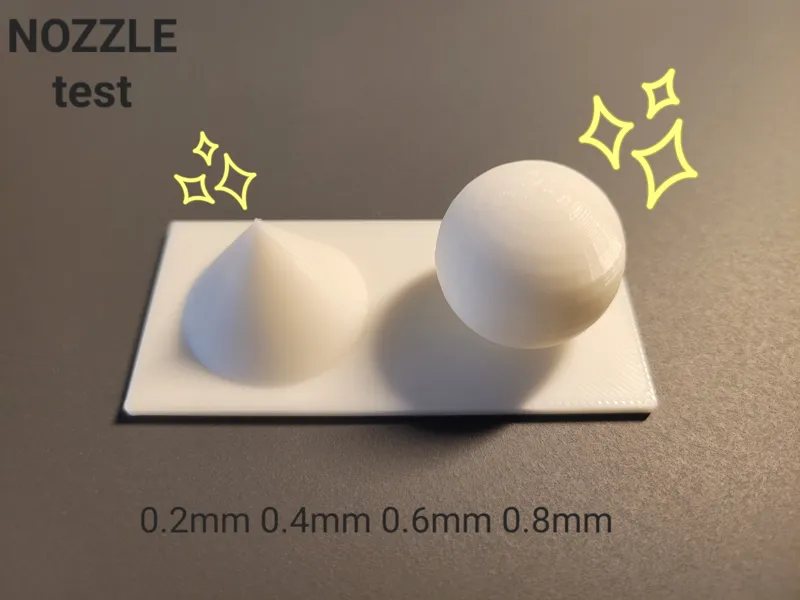 nozzle test 0.2mm 0.4mm 0.6mm 0.8mm