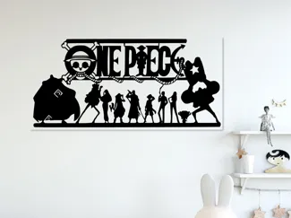 One Piece silhouette 2d wall art home decor