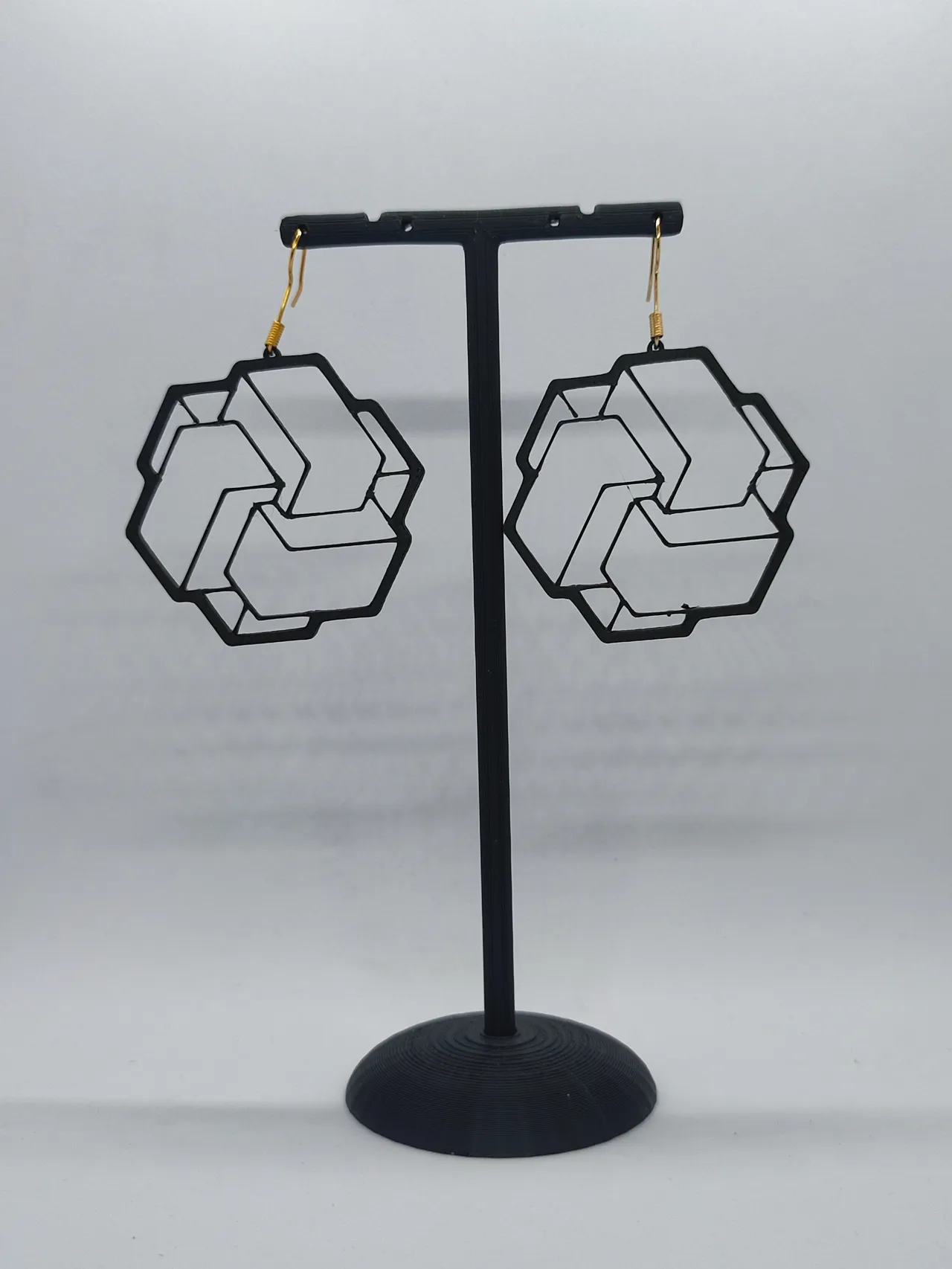 Aretes Laberinto de Seis Caras view 2