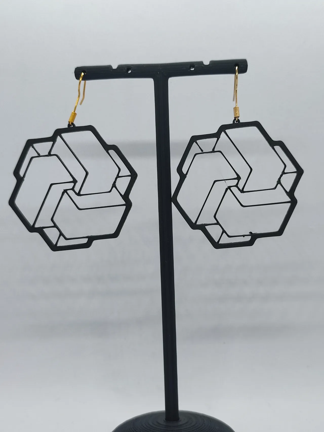 Aretes Laberinto de Seis Caras view 3