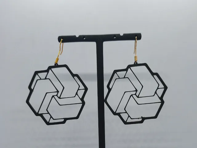 Aretes Laberinto de Seis Caras