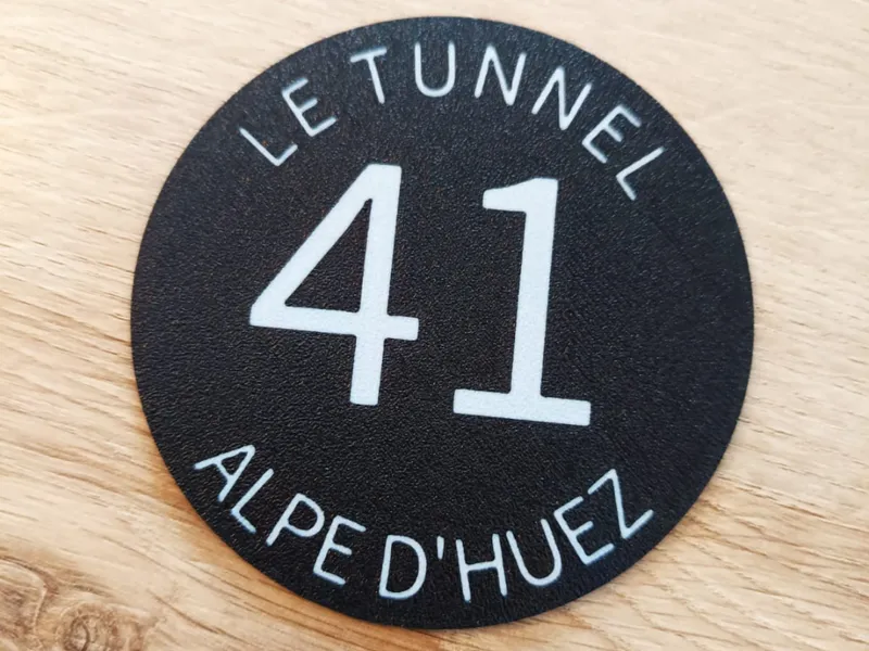 Dessous de verre Panneau piste de ski Alpe d'Huez