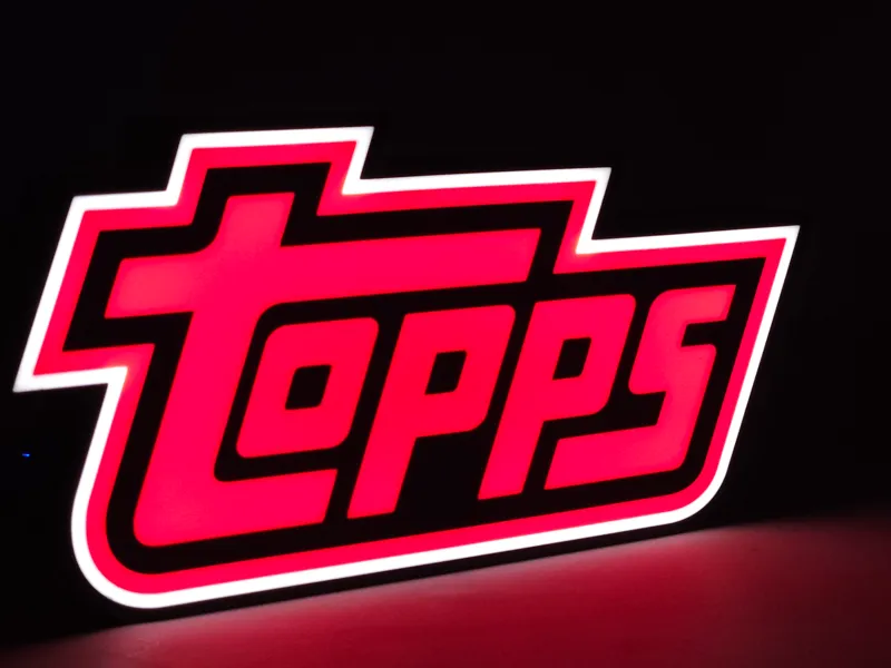 Topps Trading Cards Baseball LED Sign Light Box