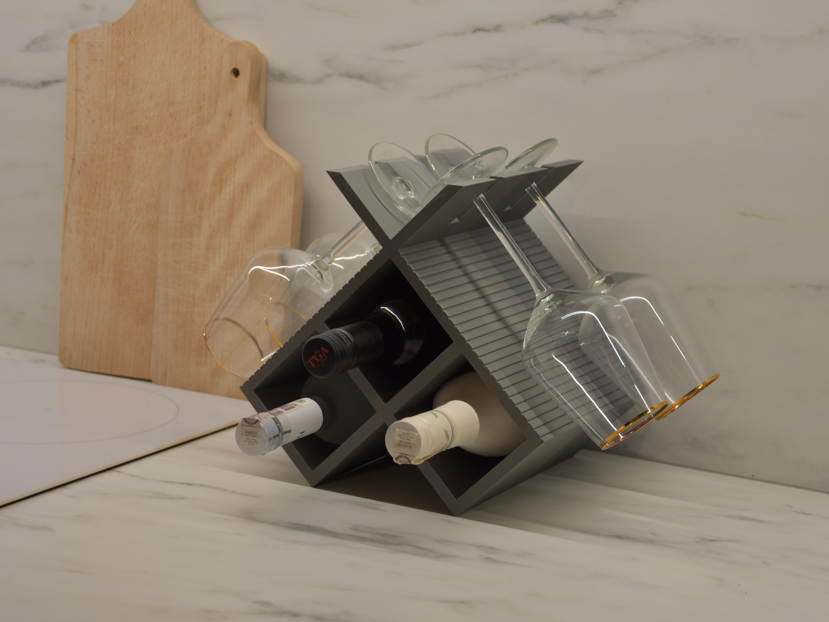 Wine & Glass Rack - wine stand