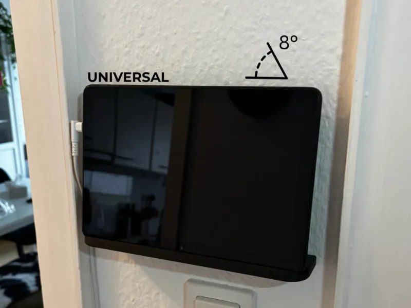Universelle Tablet (Wand) Halterung mit 8° Winkel