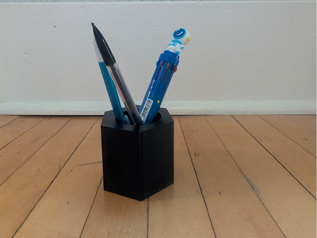 pencil holder hexagon 3D model