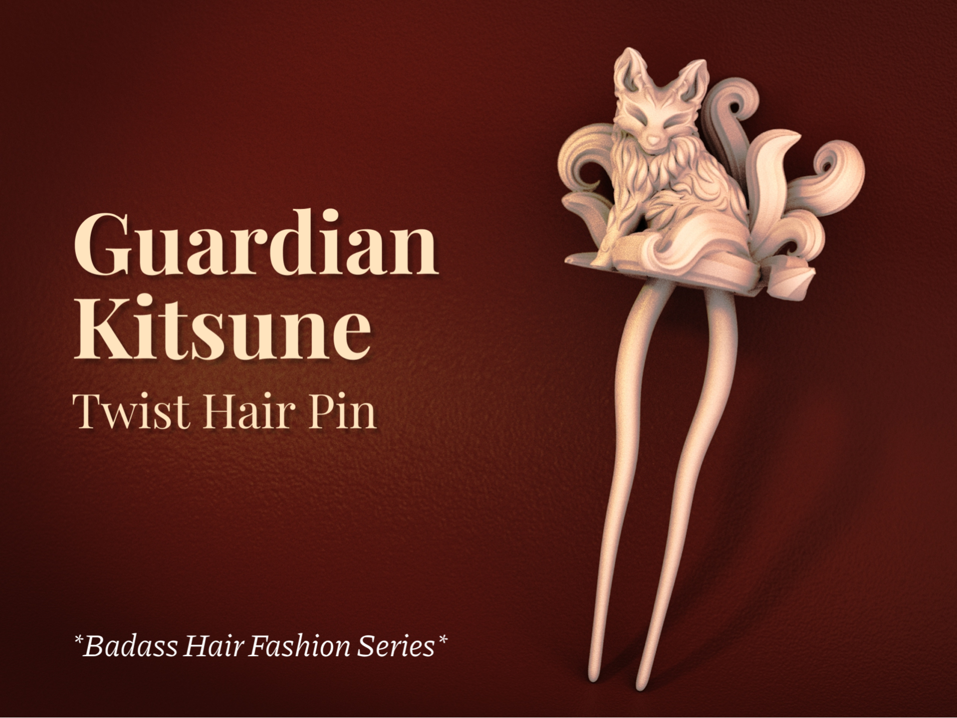 Guardian Kitsune - Twist Hairpin