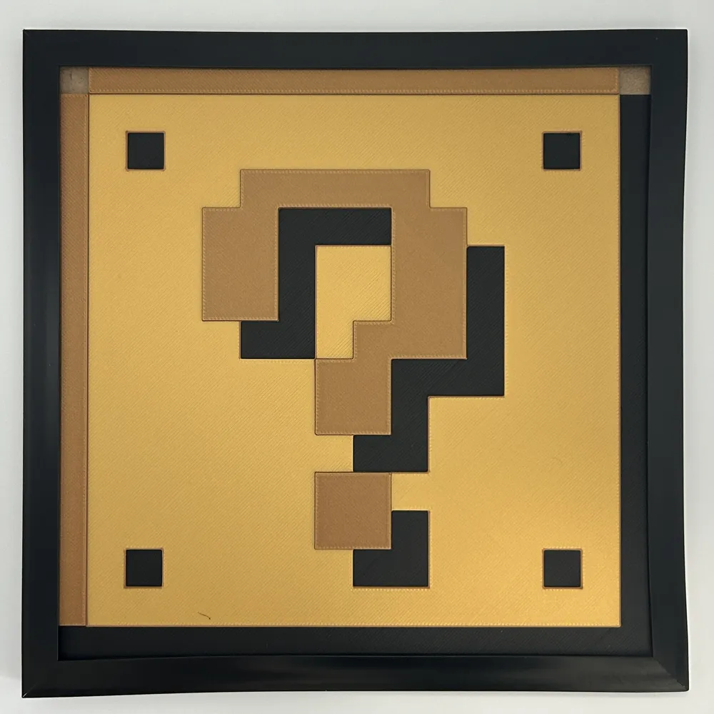 Super Mario Question Mark Block HueForge - Free 3D Print Model - MakerWorld