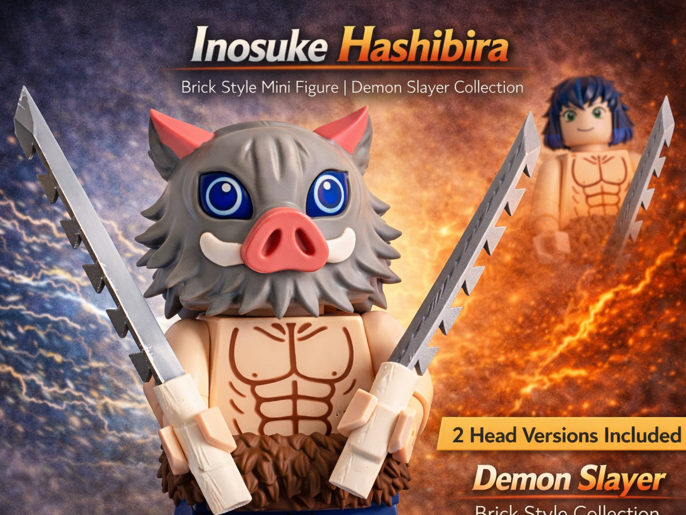 Inosuke Hashibira | Demon Slayer Collection|2 Head