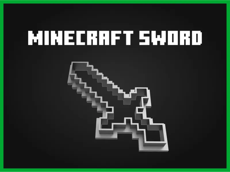 Minecraft Sword Cookie Cutter