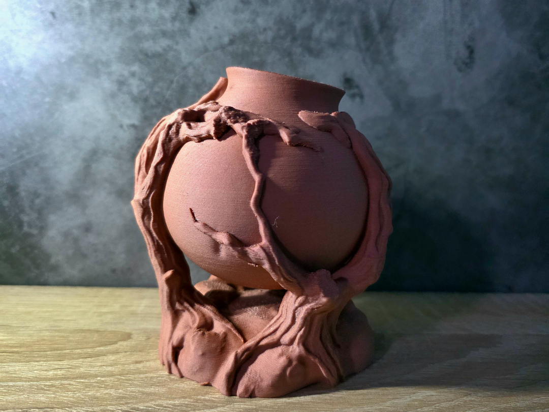 Planter Pot Among Roots