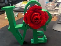 Ornement Love avec fleur — photo 2