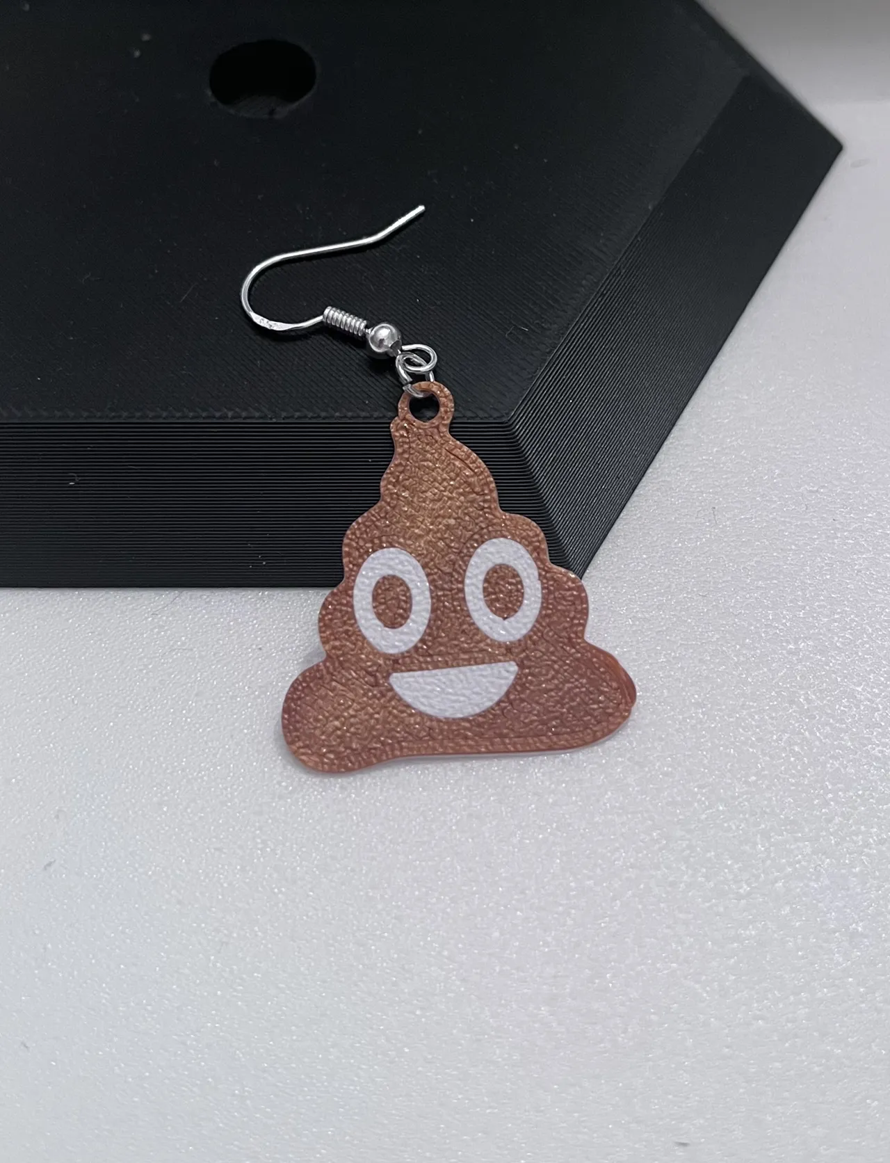 Happy Poop Emoji Earrings – Lightweight & Fun view 2