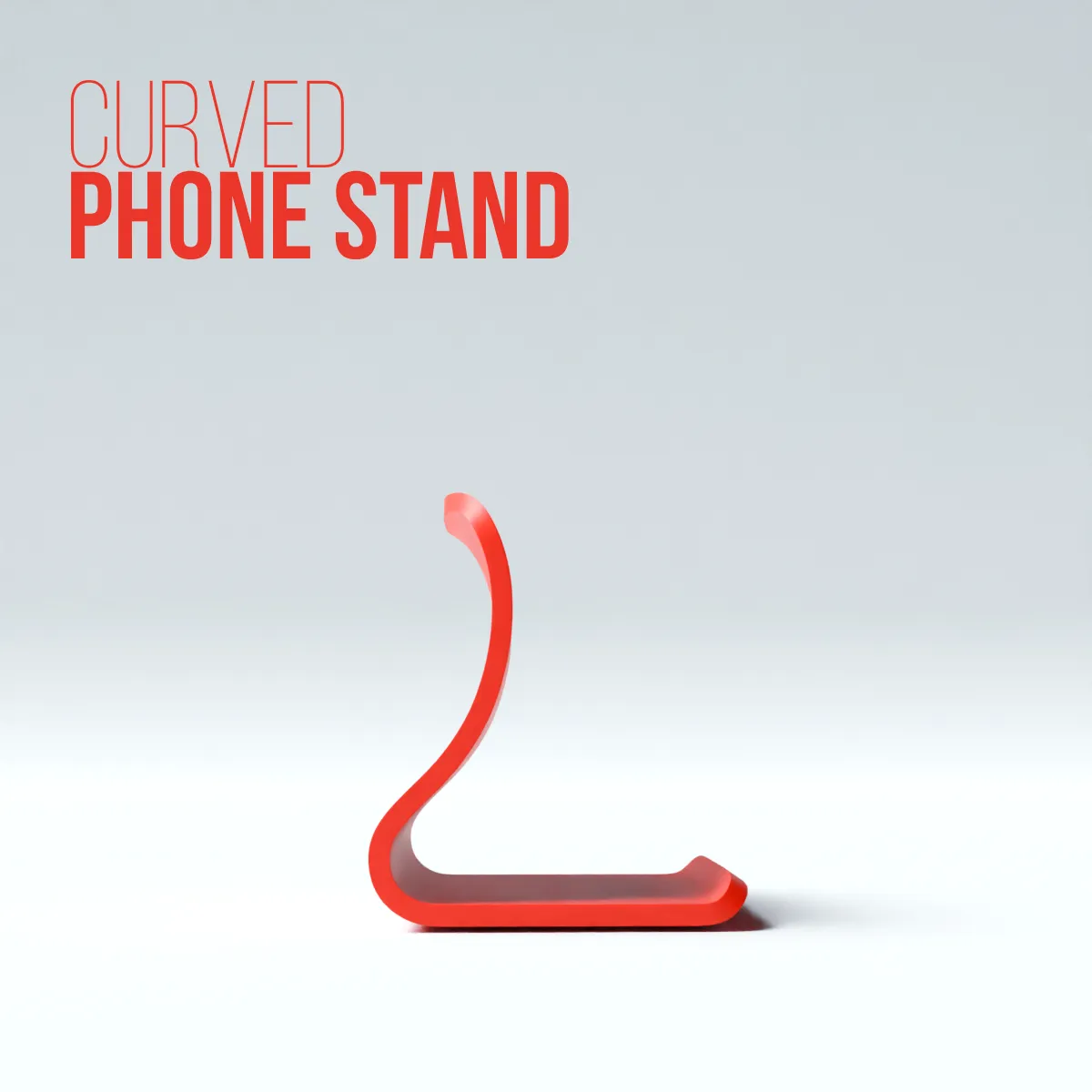 Support téléphone minimaliste incurvé