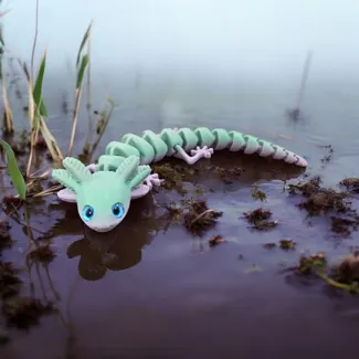 Big eyed Axolotl - glass eye compatible