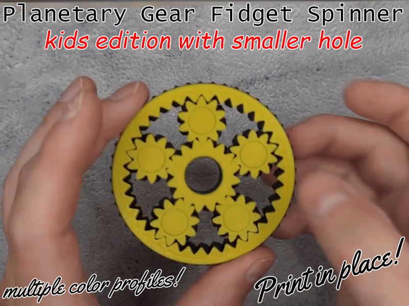 Planetary Gear Fidget Spinner toy kids edition