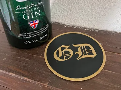 Coasters with first and last name initials