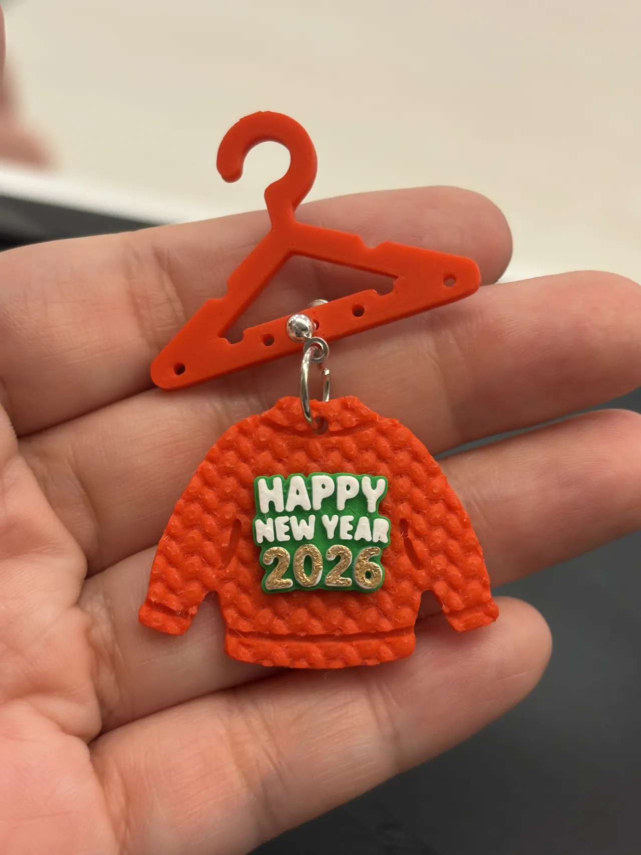 2026 happy new year earring view 4