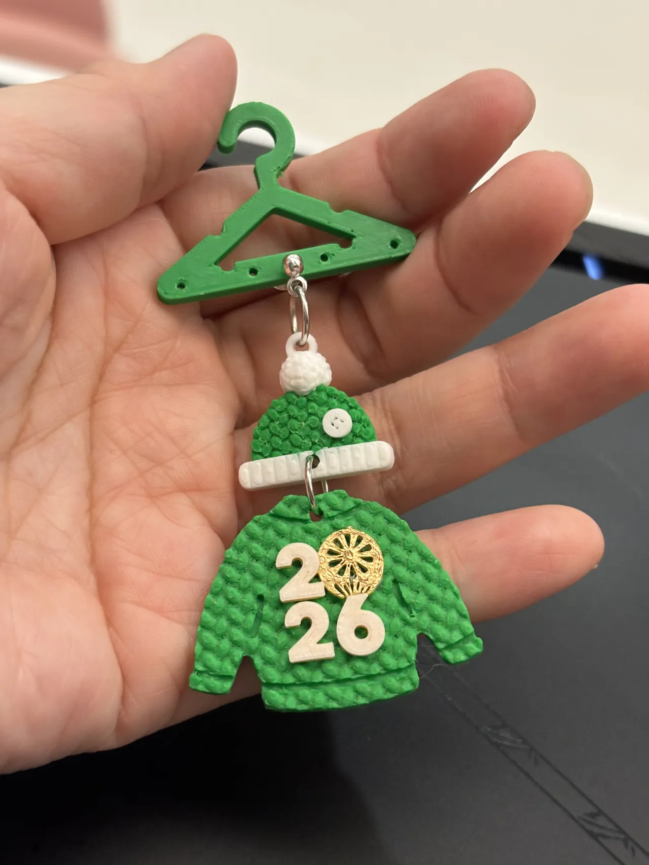 2026 happy new year earring view 3
