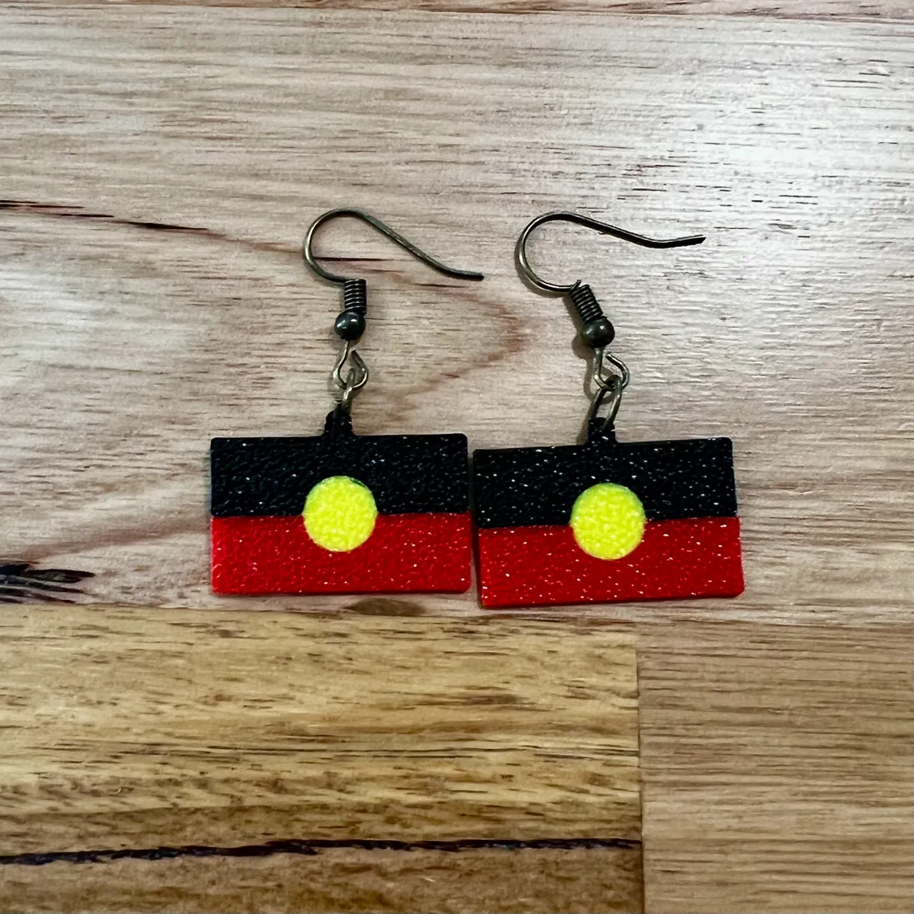 Australian Aboriginal Flag Earrings view 2