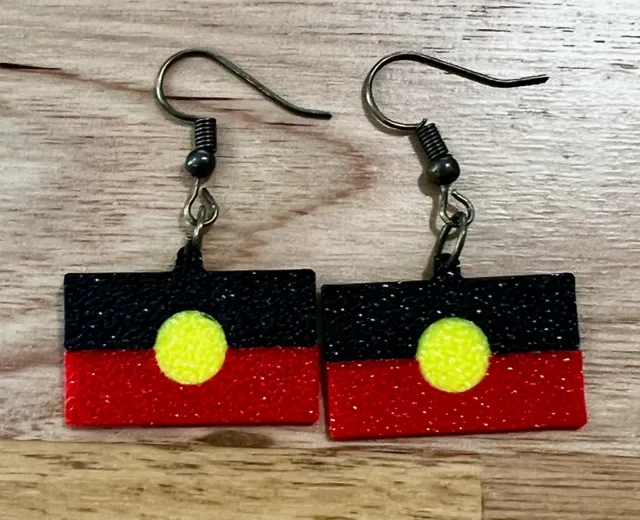 Australian Aboriginal Flag Earrings