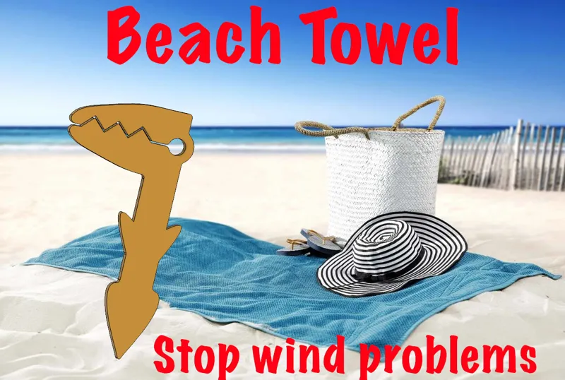 Beach Towel - Stop wind problem on beach 