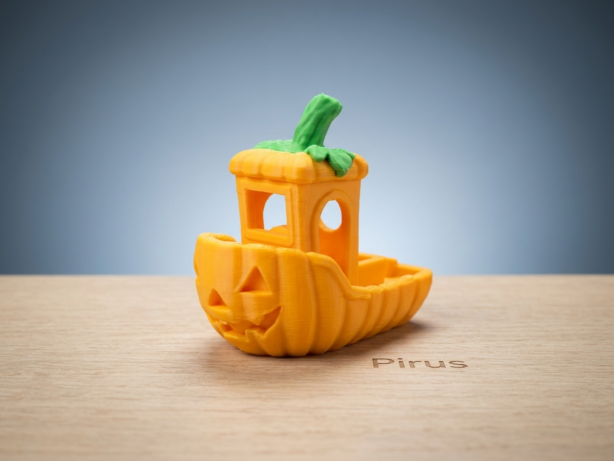 Pumpkin Benchy – Spooky Jack-o'-Lantern 3D Benchy 3D model