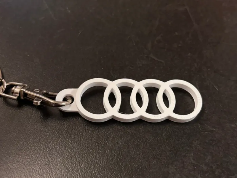 Audi logo keychain