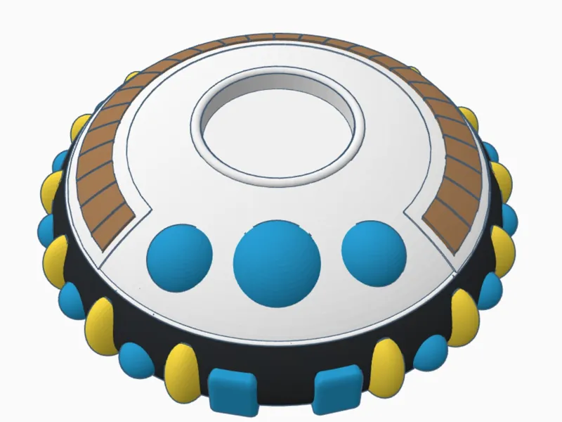 Frieza Spaceship – Mini 3D (55mm x 25mm) NO AMS