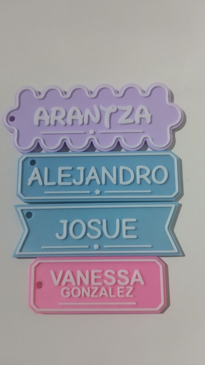 IDENTIFICADORES PARA MOCHILAS(BOLSOS) ESCOLAR - 1