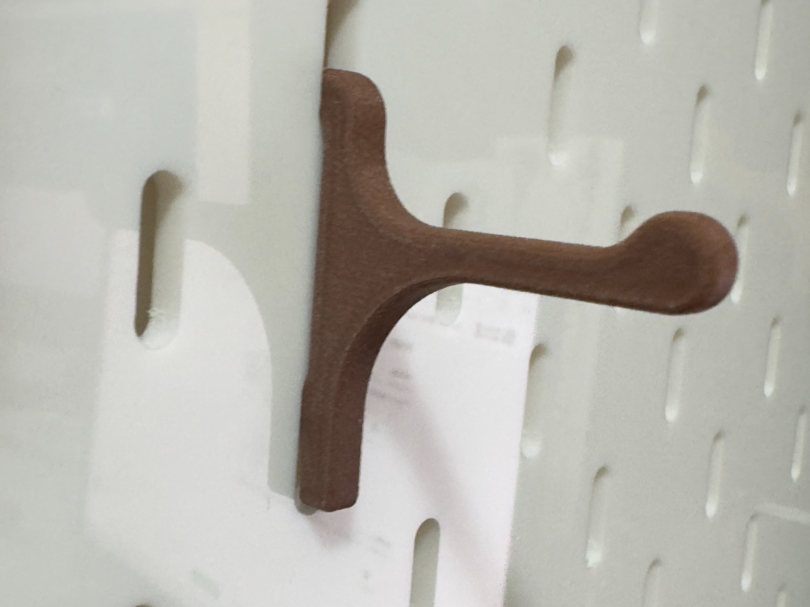 Screwdriver hook for IKEA SKADIS pegboard