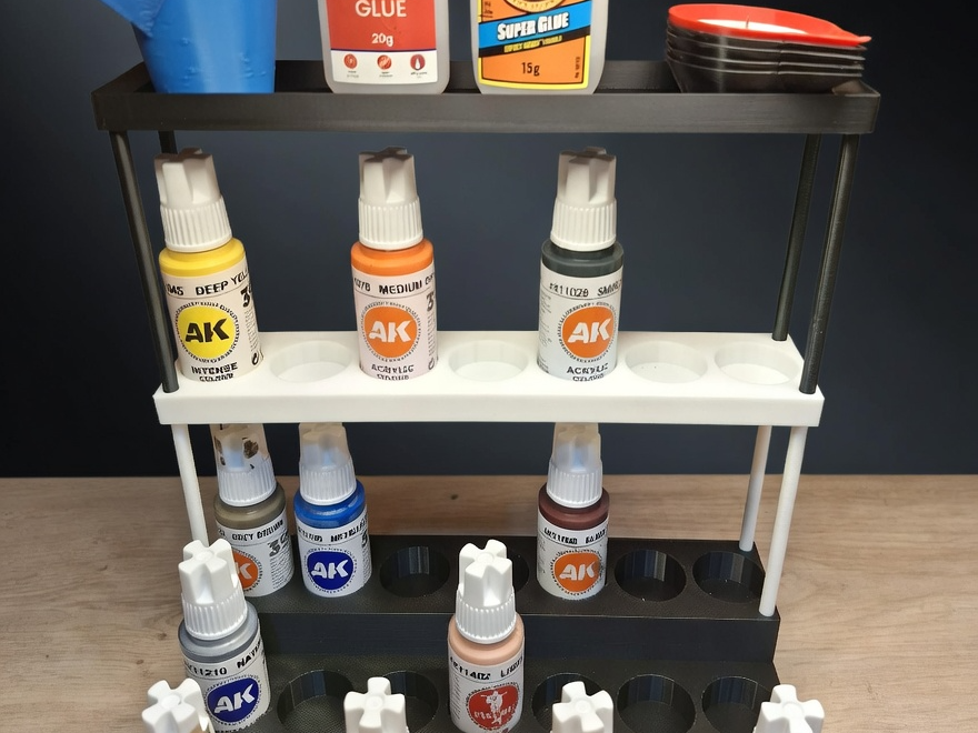Modular Paint Rack AK & Vallejo Dropper Organizer