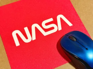 Mini Mouse Pad (NASA Worm Logotype)