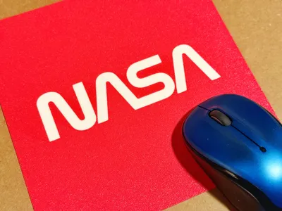 Mini Mouse Pad (NASA Worm Logotype)