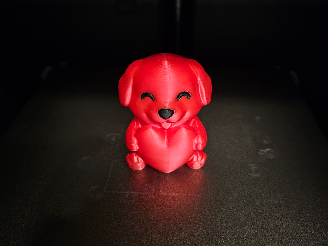 Cute Valentine's Puppy with Heart