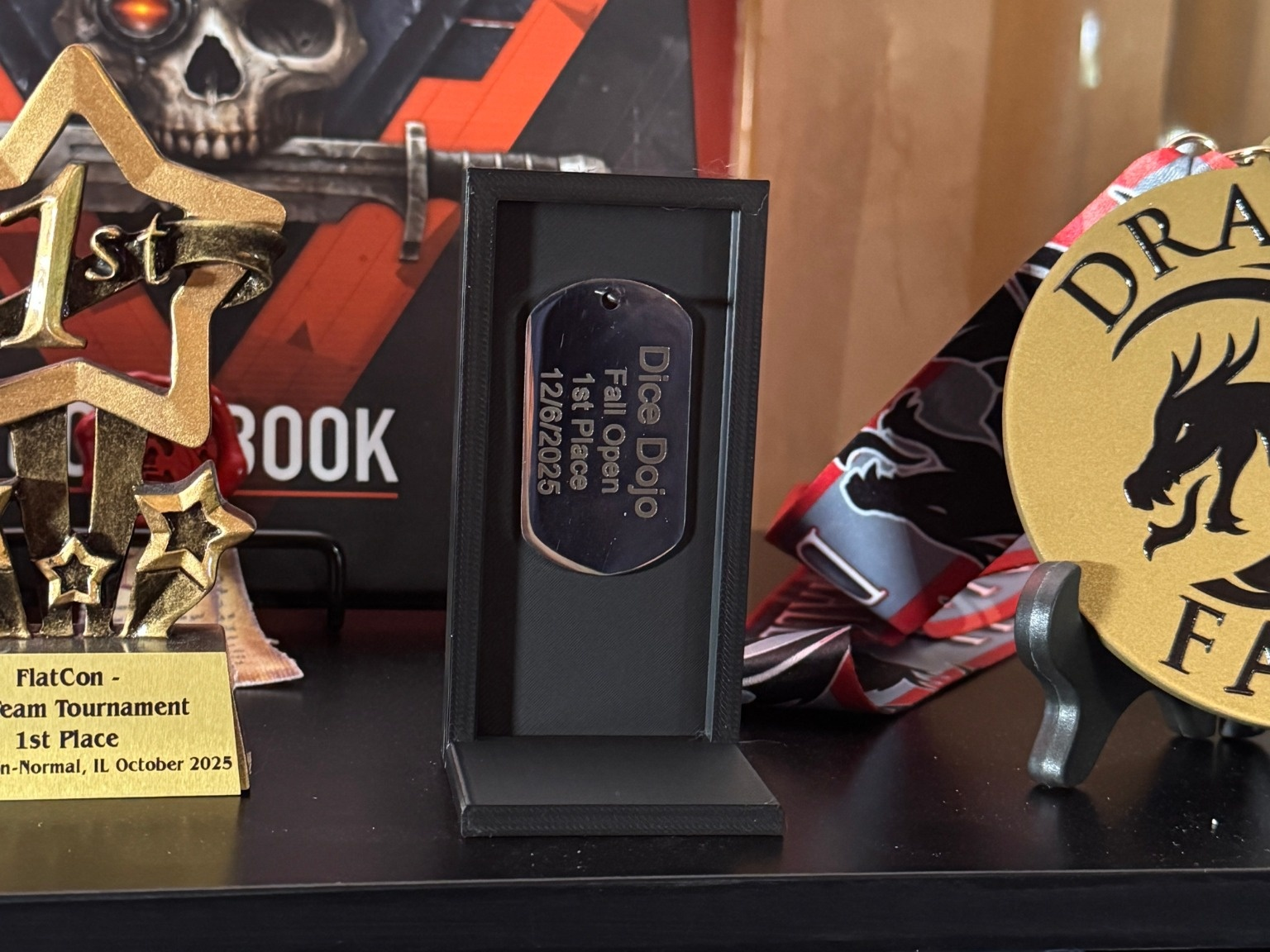 Dog tag display stand (mini shadow box)