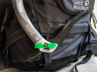 Ice Axe Toggle for Backpack Carry (only 3 grams)