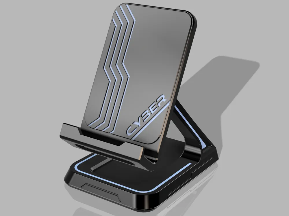 PHONE STAND 2025-CYBER-NO AMS NEEDED + AMS VERSION - MakerWorld 3D ...