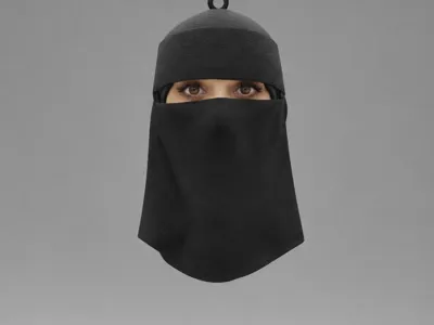 Niqab Girl Keychain