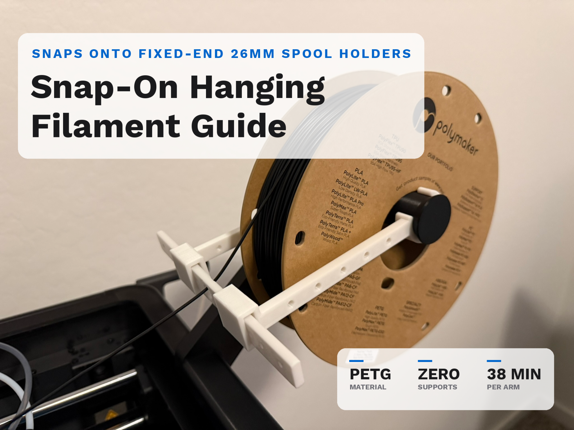 Snap-On Fixed-End Hanging Pendulum Filament Guide