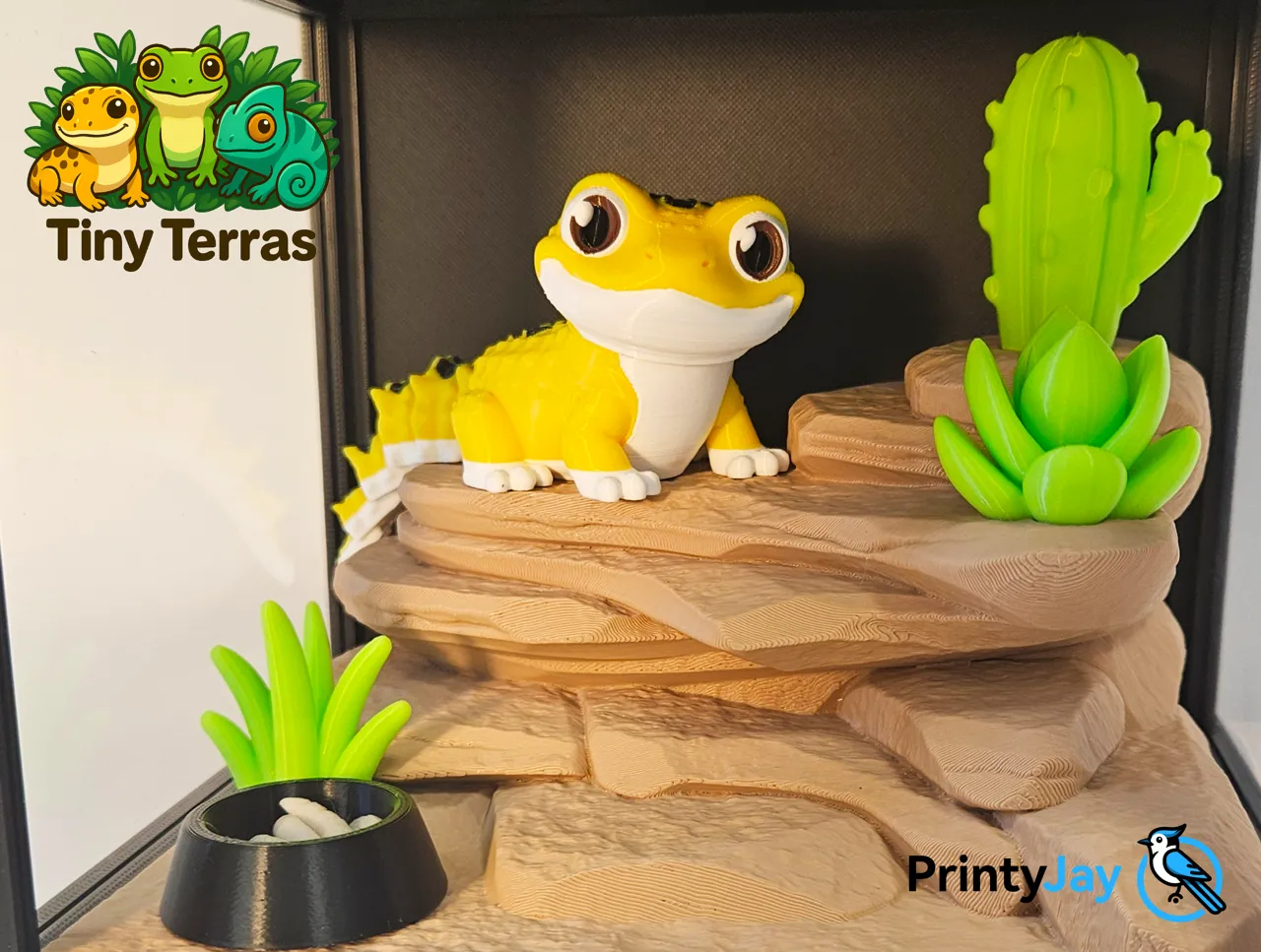 Cute Leopard Gecko - articulated model view 3