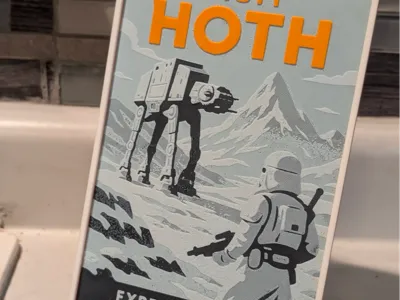 Hoth - Star Wars Inspired Vintage Travel Postcard