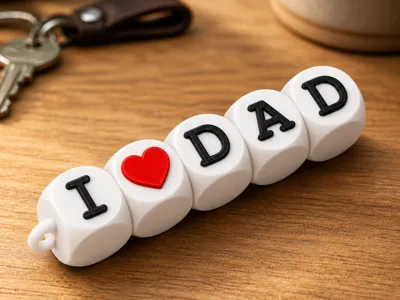 Father’s Day I Love Dad Keychain