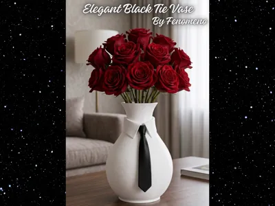 Elegant BlackTie Vase