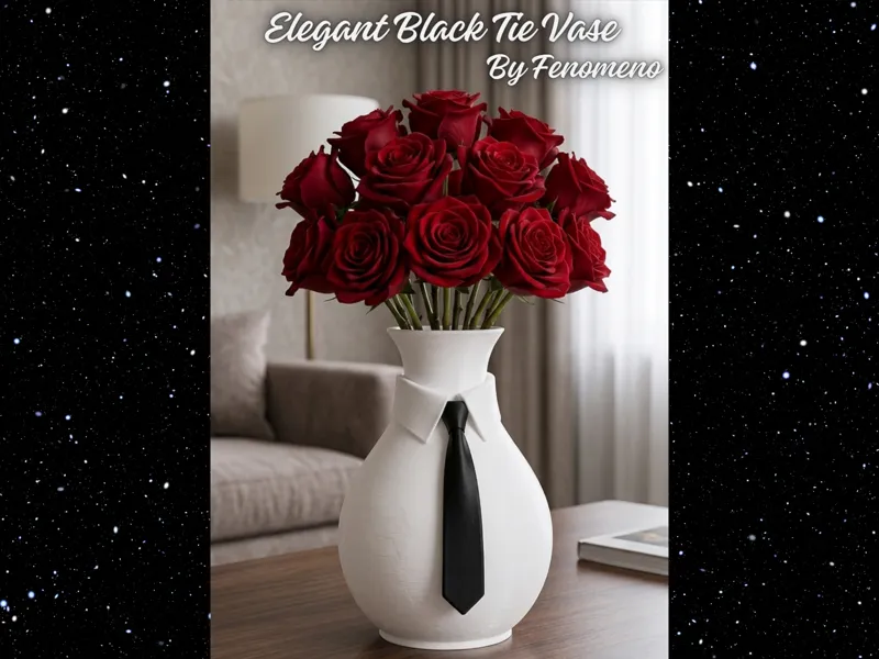 Elegant BlackTie Vase