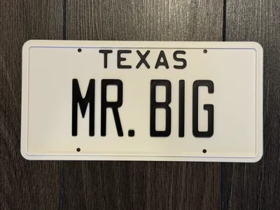MR BIG License Plate (Smokey & the Bandit)