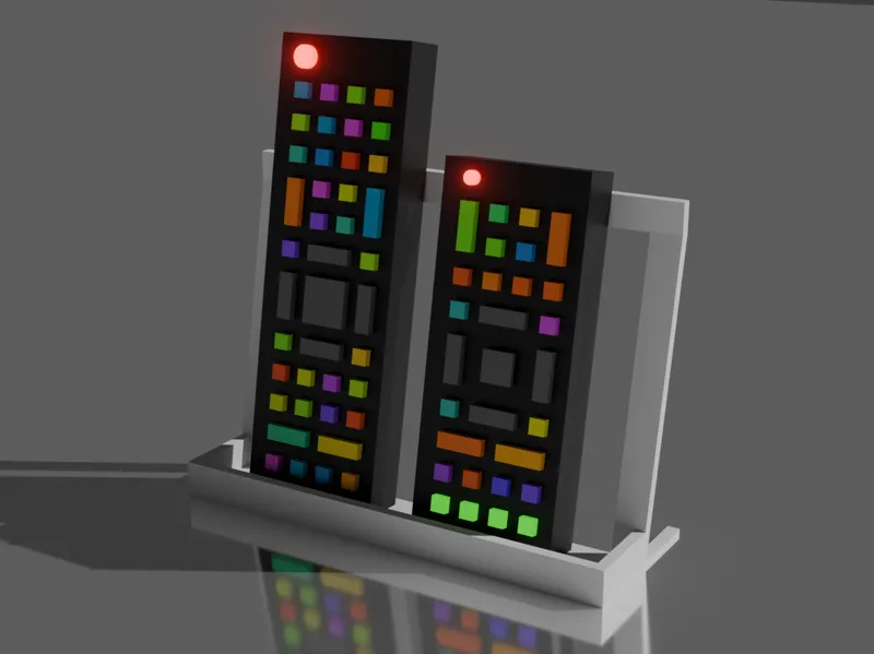 Double TV Remote Holder